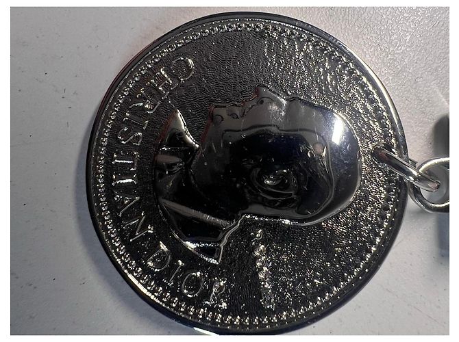 Llavero de metal plateado Dior Plata - vista 8