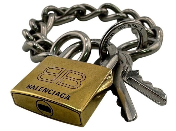 Bracciale con lucchetto in argento Balenciaga - vista 6
