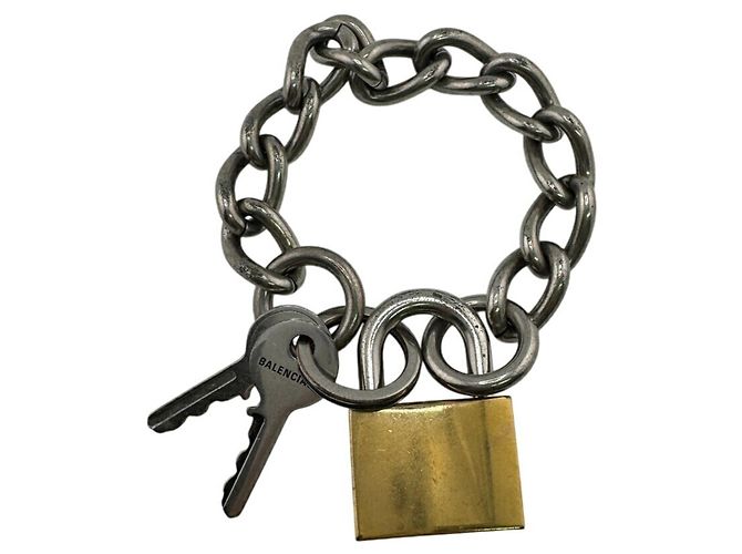 Bracciale con lucchetto in argento Balenciaga - vista 8