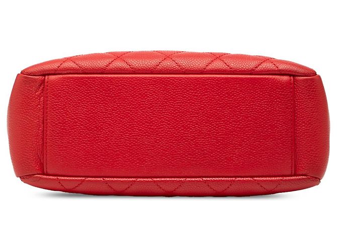 Borsa da shopping piccola in caviale rosso Chanel - vista 3
