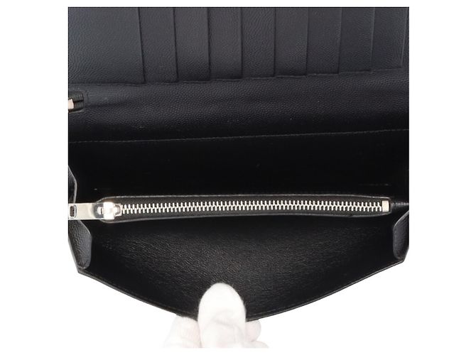 Saint Laurent Black Leather Long Wallet - view 7