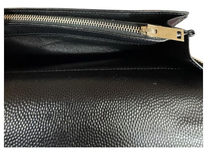 Saint Laurent Black Leather Long Wallet - view 9