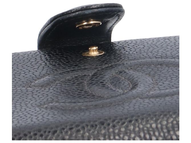 Cartera larga Chanel Coco Mark en piel de ternera granulada Negro - vista 10