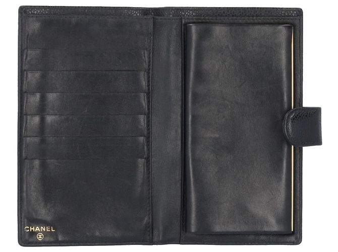 Cartera larga Chanel Coco Mark en piel de ternera granulada Negro - vista 5