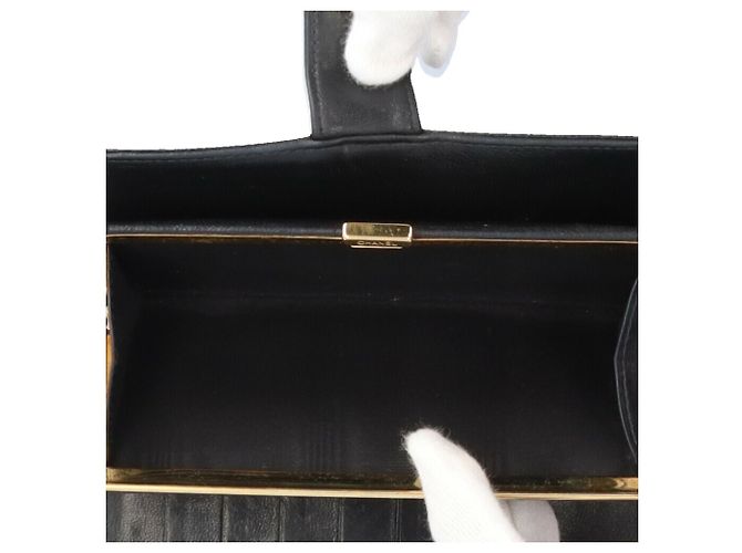 Cartera larga Chanel Coco Mark en piel de ternera granulada Negro - vista 6