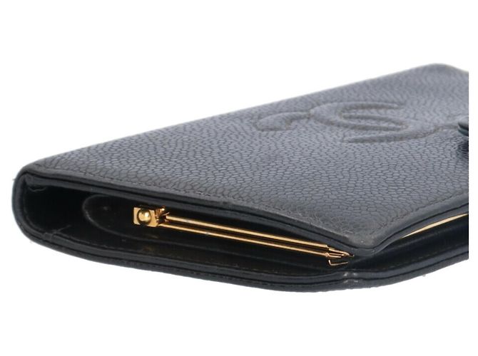 Cartera larga Chanel Coco Mark en piel de ternera granulada Negro - vista 9