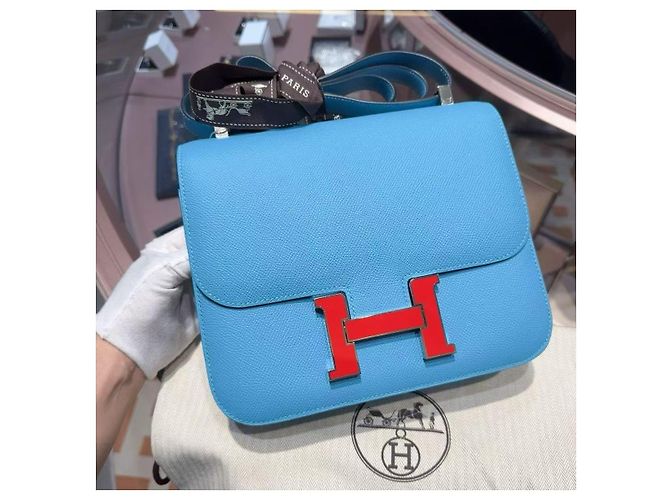 Hermès Borsa Constance 18 Mini Epsom Blu del Nord Blu navy - vista 3