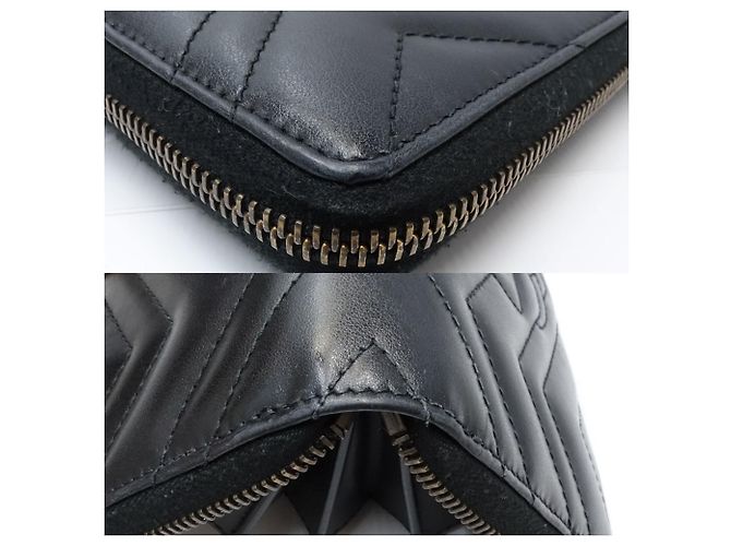 Cartera larga de cuero negro Gucci Marmont - vista 5