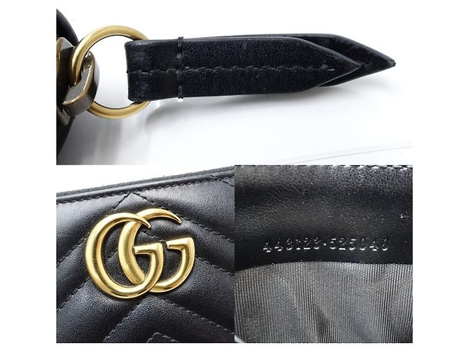 Cartera larga de cuero negro Gucci Marmont - vista 9