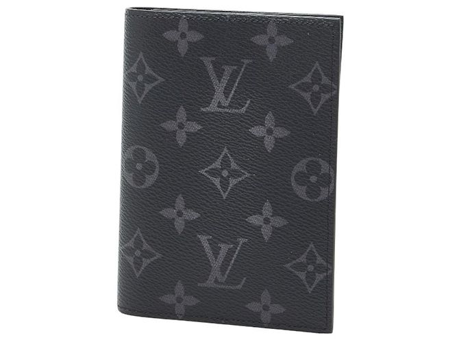 Copri-passaporto Monogram Eclipse Louis Vuitton Nero Monogramma - vista 2