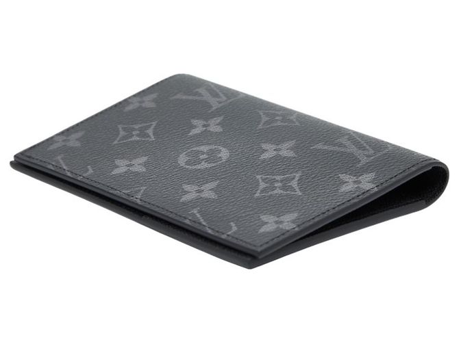 Copri-passaporto Monogram Eclipse Louis Vuitton Nero Monogramma - vista 4