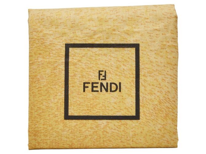 Borsa Fendi Zucca Marrone e Nera in Pelle e Tela Nero - vista 14