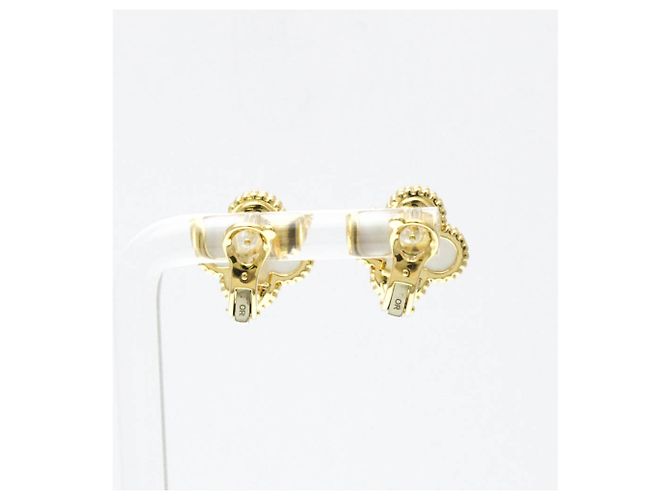 Orecchini Vintage Alhambra di Van Cleef & Arpels D'oro - vista 2