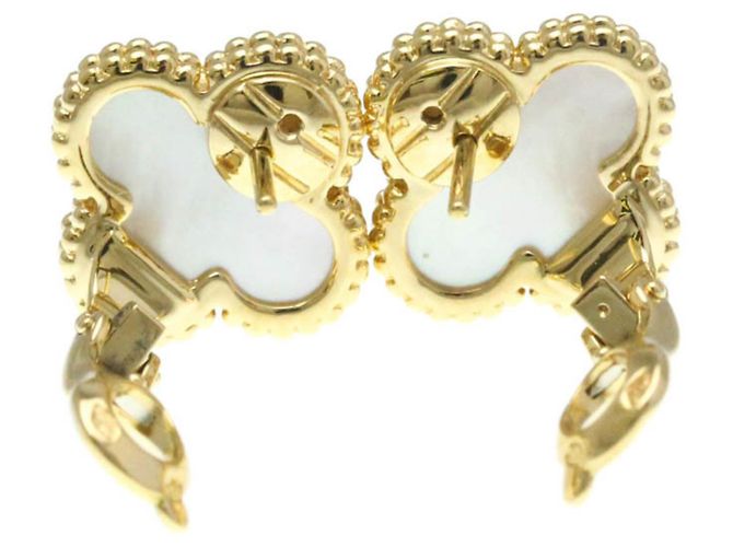 Orecchini Vintage Alhambra di Van Cleef & Arpels D'oro - vista 7