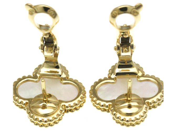 Orecchini Vintage Alhambra di Van Cleef & Arpels D'oro - vista 8