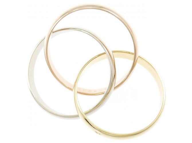 Anello Trinity Cartier in oro bianco rosa e giallo - vista 3