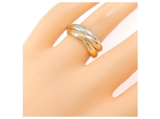 Anello Trinity Cartier in oro bianco rosa e giallo - vista 4