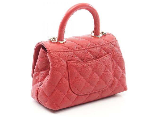 Borsa a mano Chanel Coco Handle XXS rossa Rosso - Ansicht 2