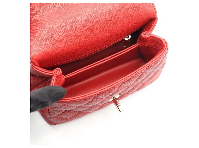 Borsa a mano Chanel Coco Handle XXS rossa Rosso - Ansicht 3
