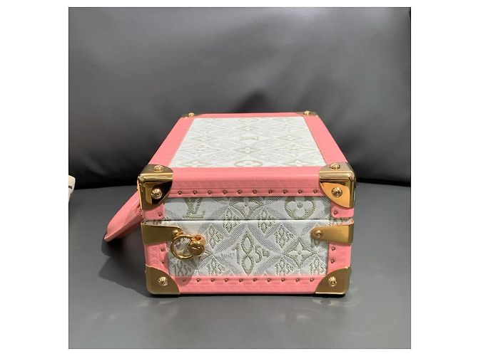 Louis Vuitton Dal 1854 Borsa a Mano Jacquard Rosa e Bianca Bleeker Box Bianco - vista 2