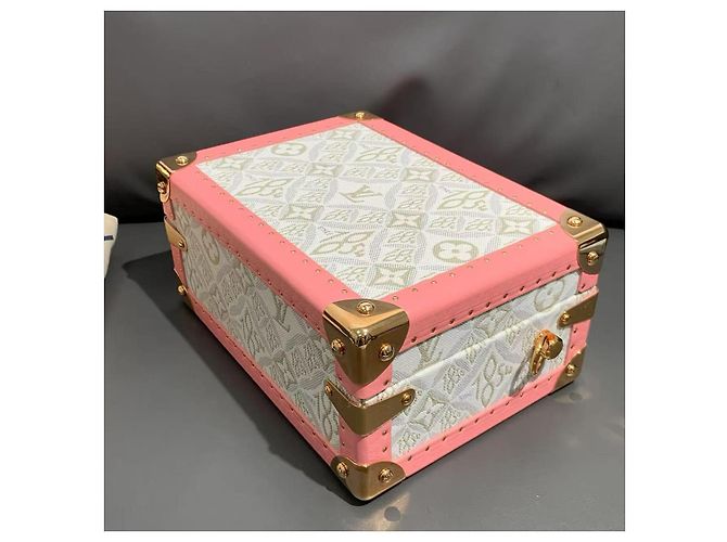 Louis Vuitton Dal 1854 Borsa a Mano Jacquard Rosa e Bianca Bleeker Box Bianco - vista 4