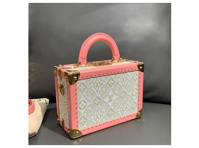 Louis Vuitton Dal 1854 Borsa a Mano Jacquard Rosa e Bianca Bleeker Box Bianco - vista 6