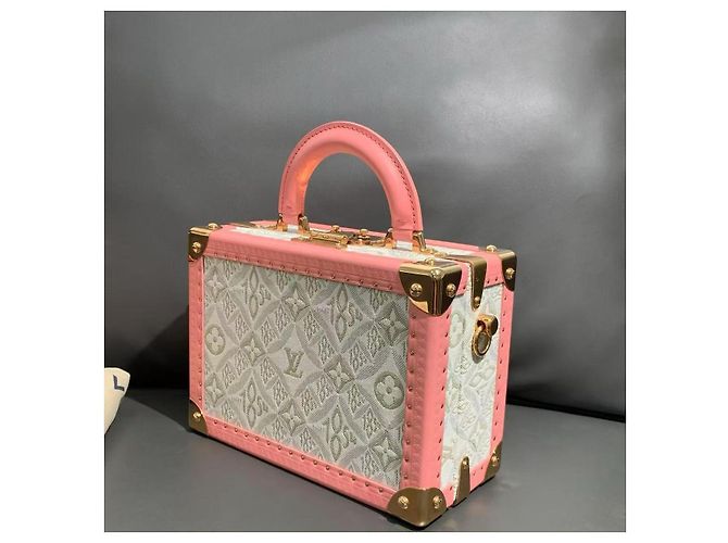 Louis Vuitton Dal 1854 Borsa a Mano Jacquard Rosa e Bianca Bleeker Box Bianco - vista 7