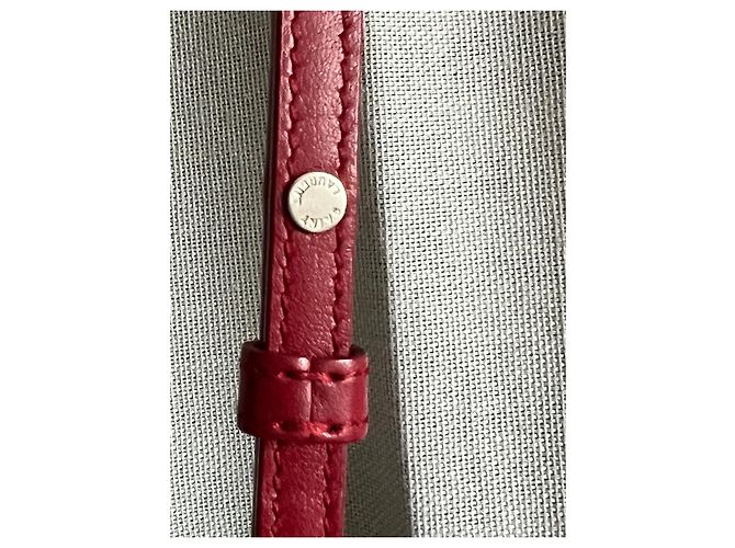 Borsa Saint Laurent Mini Loulou Toy Pelle Lampone - vista 4