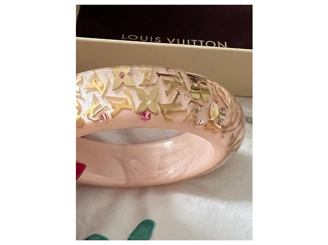 Bracciale inclusione rosa e dorato Louis Vuitton - vista 4