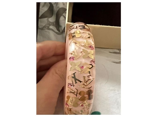 Bracciale inclusione rosa e dorato Louis Vuitton - vista 5