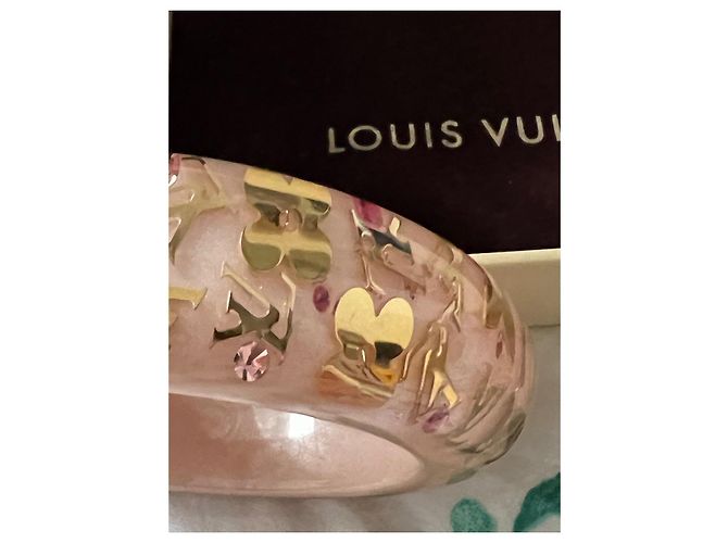 Bracciale inclusione rosa e dorato Louis Vuitton - vista 9