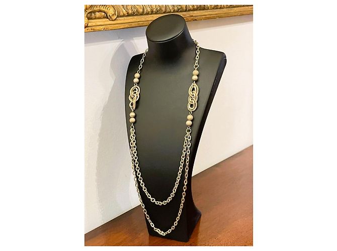 Dolce & Gabbana Meravigliosa collana DOLCE&GABBANA dorata catena doppia D'oro - vista 10