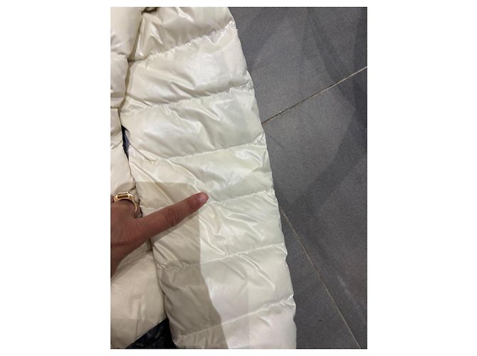Abrigo Moncler Grenoble con Piel Negra Blanco - vista 14