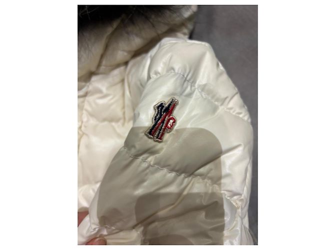 Abrigo Moncler Grenoble con Piel Negra Blanco - vista 4