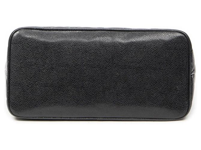Borsa Chanel Medaillon Tote in pelle caviar nera Nero - vista 16