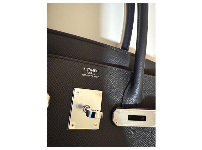 Hermès Birkin 30 Sellier Nero Epsom Palladium - vista 11