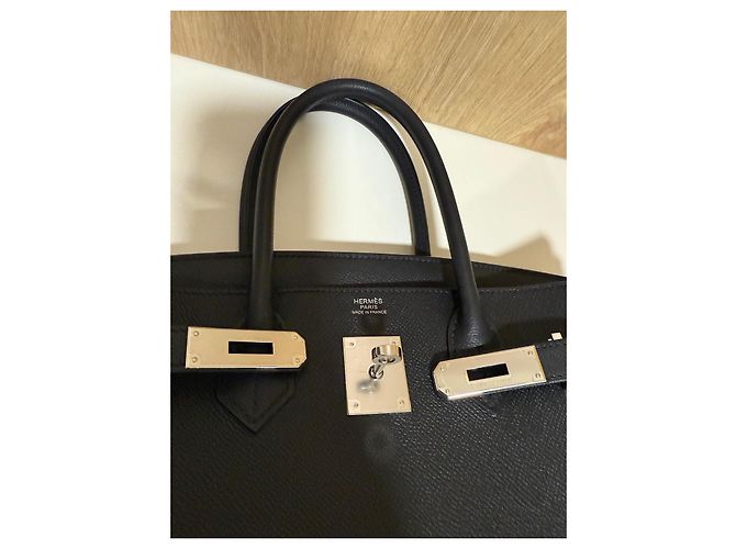 Hermès Birkin 30 Sellier Nero Epsom Palladium - vista 12