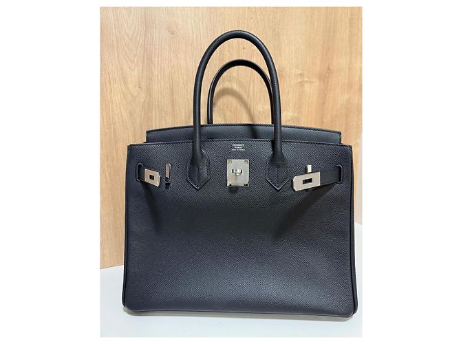 Hermès Birkin 30 Sellier Nero Epsom Palladium - vista 15