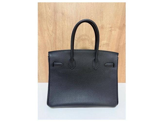 Hermès Birkin 30 Sellier Nero Epsom Palladium - vista 4