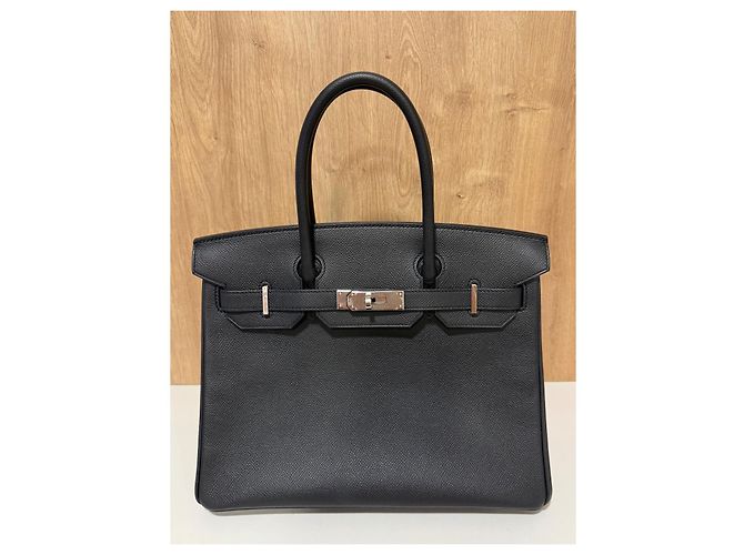 Hermès Birkin 30 Sellier Nero Epsom Palladium - vista 5