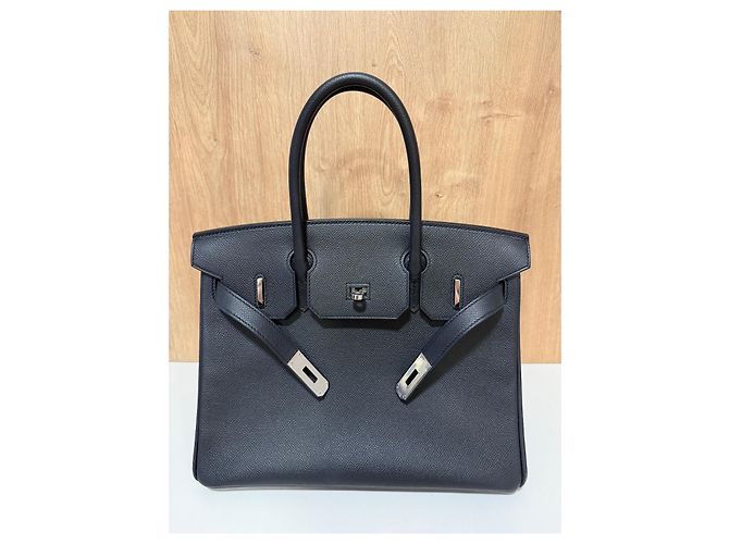 Hermès Birkin 30 Sellier Nero Epsom Palladium - vista 6
