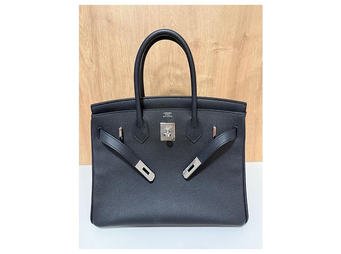 Hermès Birkin 30 Sellier Nero Epsom Palladium - vista 7