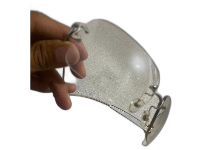 Occhiali da sole Chanel CC Logo Argento Trasparente Senza Montatura 4068 Argento - vista 2