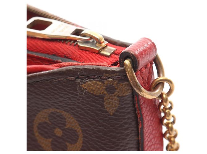 Bolsa Clutch Pallas Monogram da Louis Vuitton Vermelho - vista 10