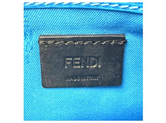 Borsa a spalla in pelle Bugseye con catena Fendi Blu - vista 5