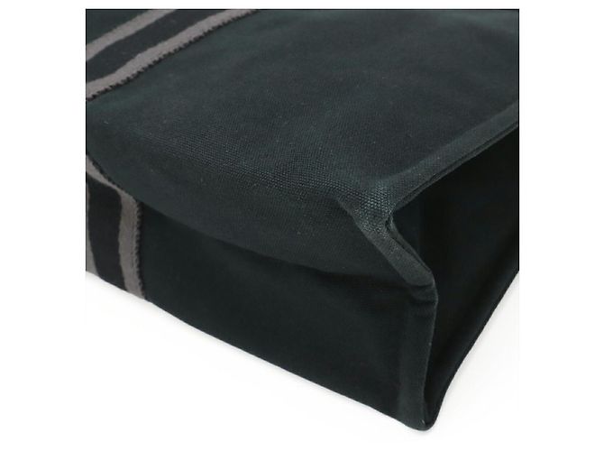 Clutch in tela e pelle Hermès Nero - vista 3