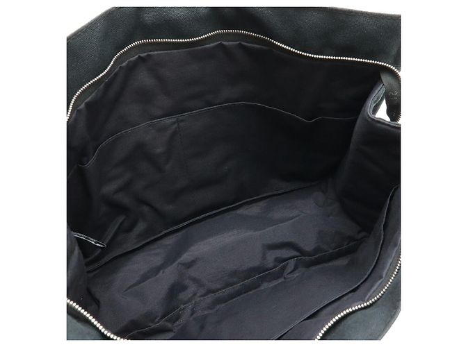 Clutch in tela e pelle Hermès Nero - vista 6