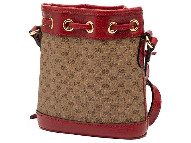 Borsa a secchiello in PVC Micro GG Supreme Doraemon di Gucci Marrone - vista 2