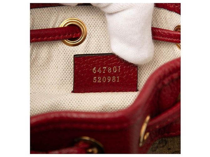 Borsa a secchiello in PVC Micro GG Supreme Doraemon di Gucci Marrone - vista 6