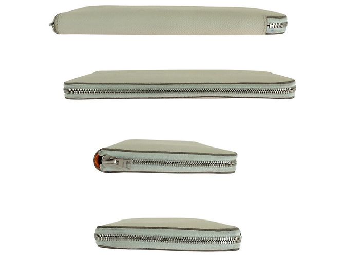 Portafoglio Lungo Azap Hermès Avorio Argento Bianco - vista 10